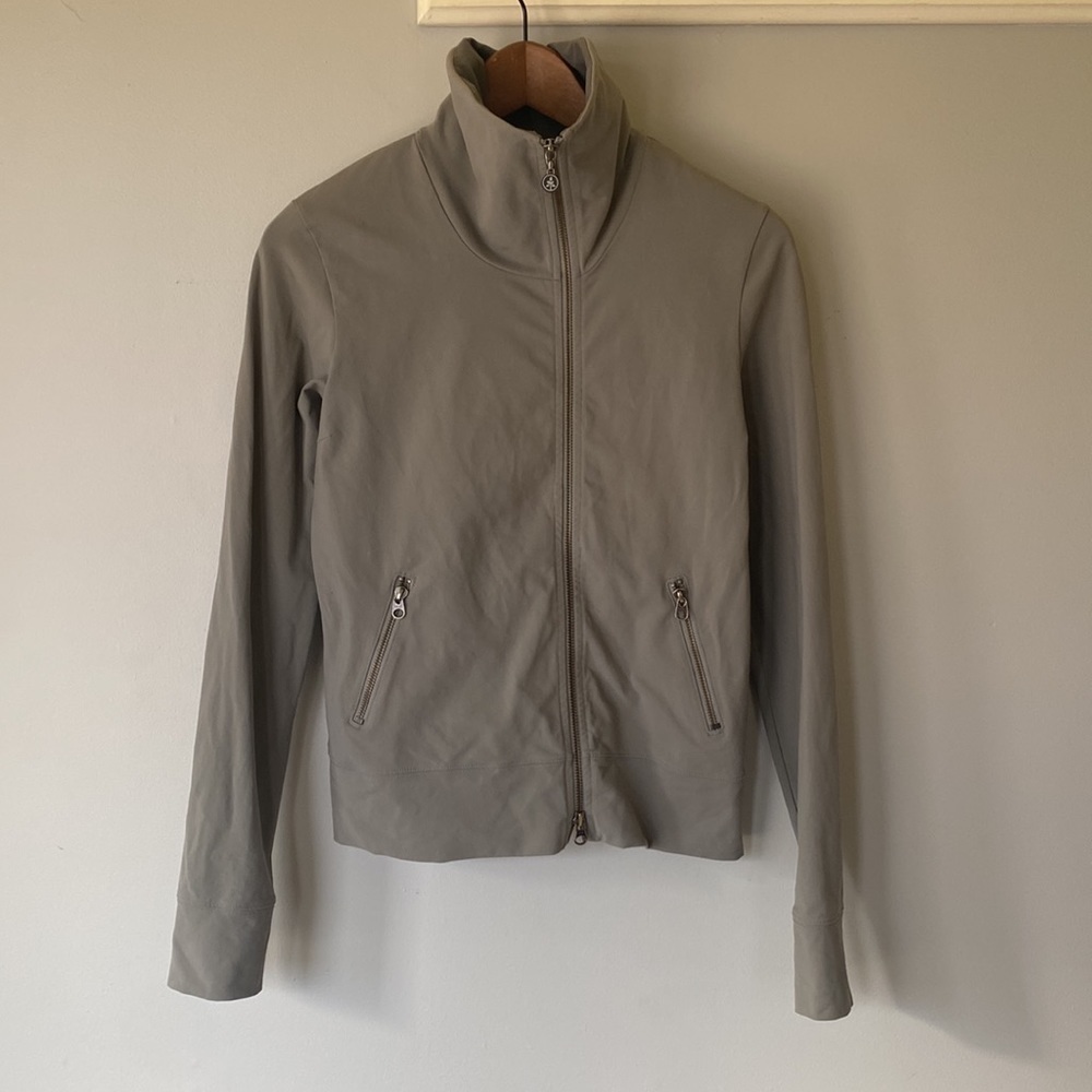 Roots grey full zip athletic jacket sweater